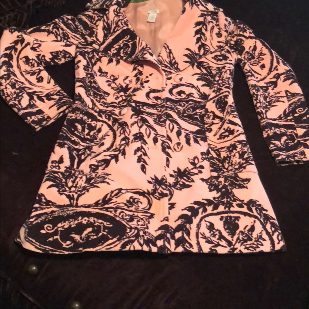 Velvet pink and dark brown black jacket